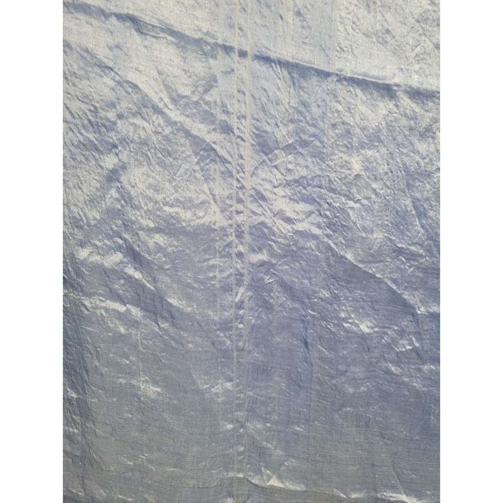 Vintage Sheer 100% Rolled Edge Silk Scarf Blue 64x40 Boho Fairy Quiet Luxury - Picture 5 of 9